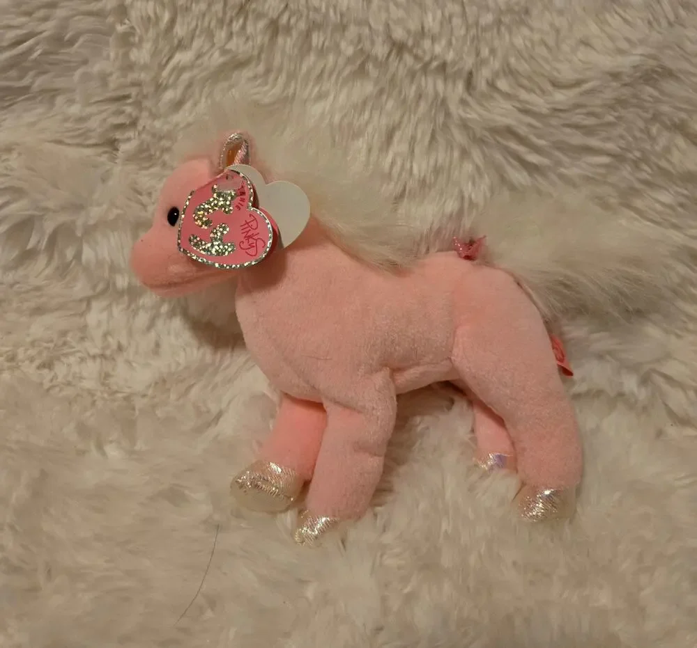 Frilly Horse Beanie Baby with Tag